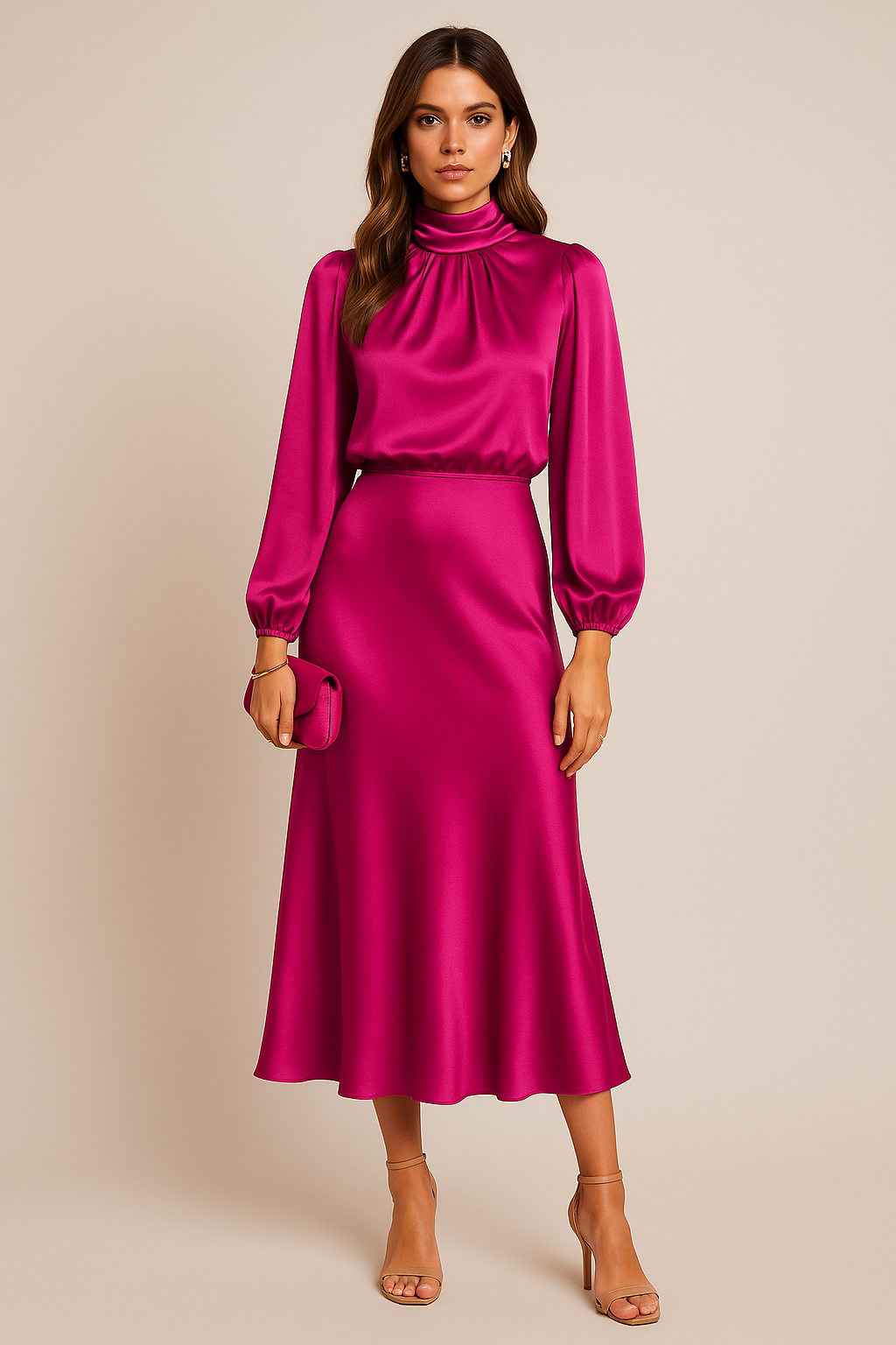 Letnia sukienka midi damska | Nowoczesny elegancki model
