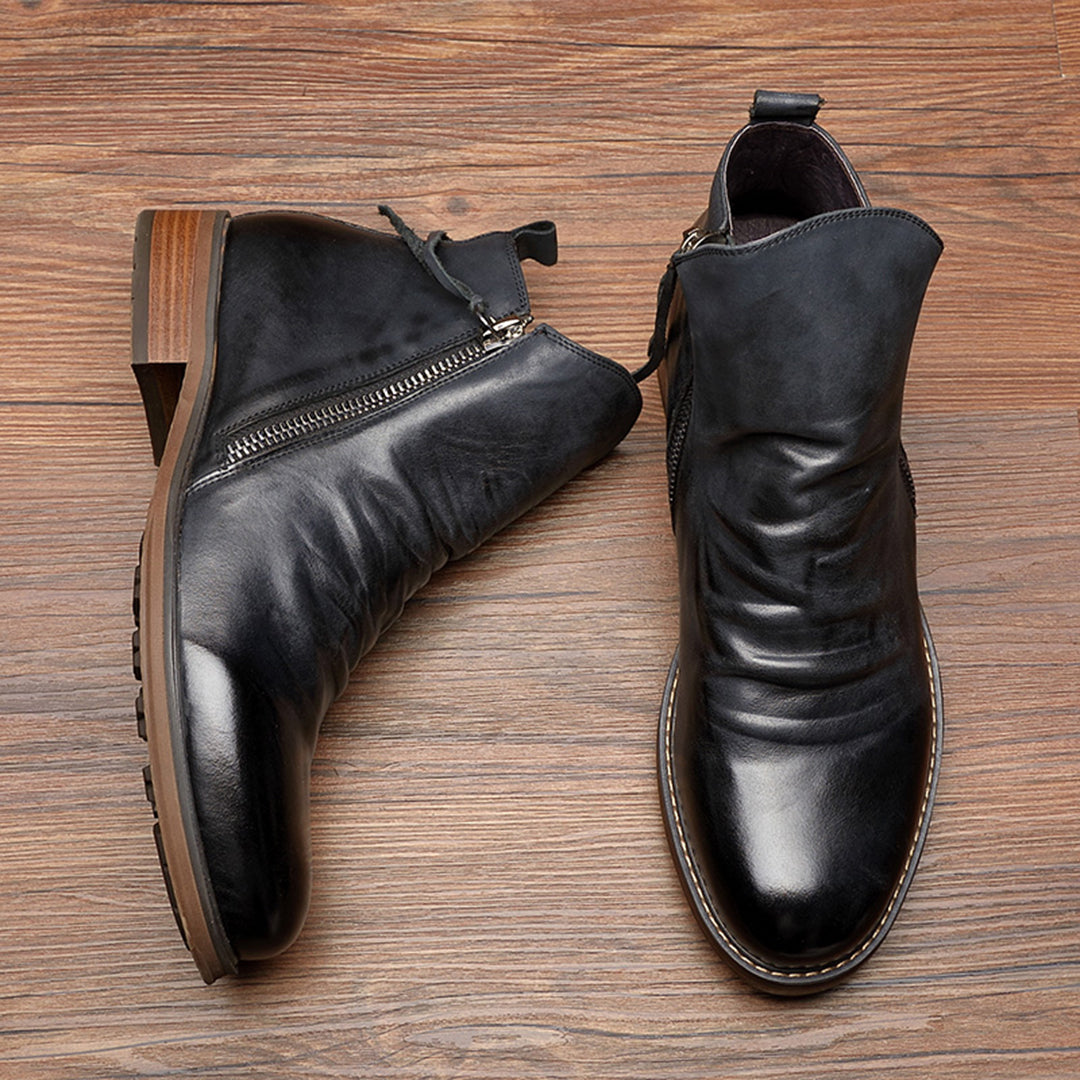 Męskie botki z bocznym zamkiem