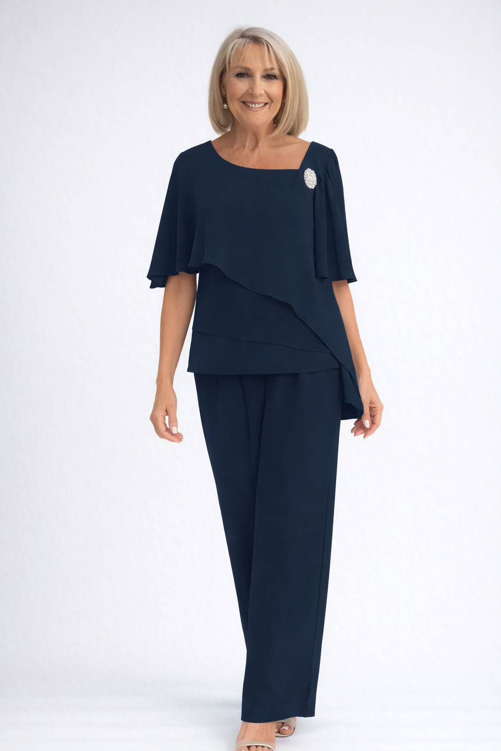 Komplet damski elegancki bluzka spodnie | Elegancki letni zestaw