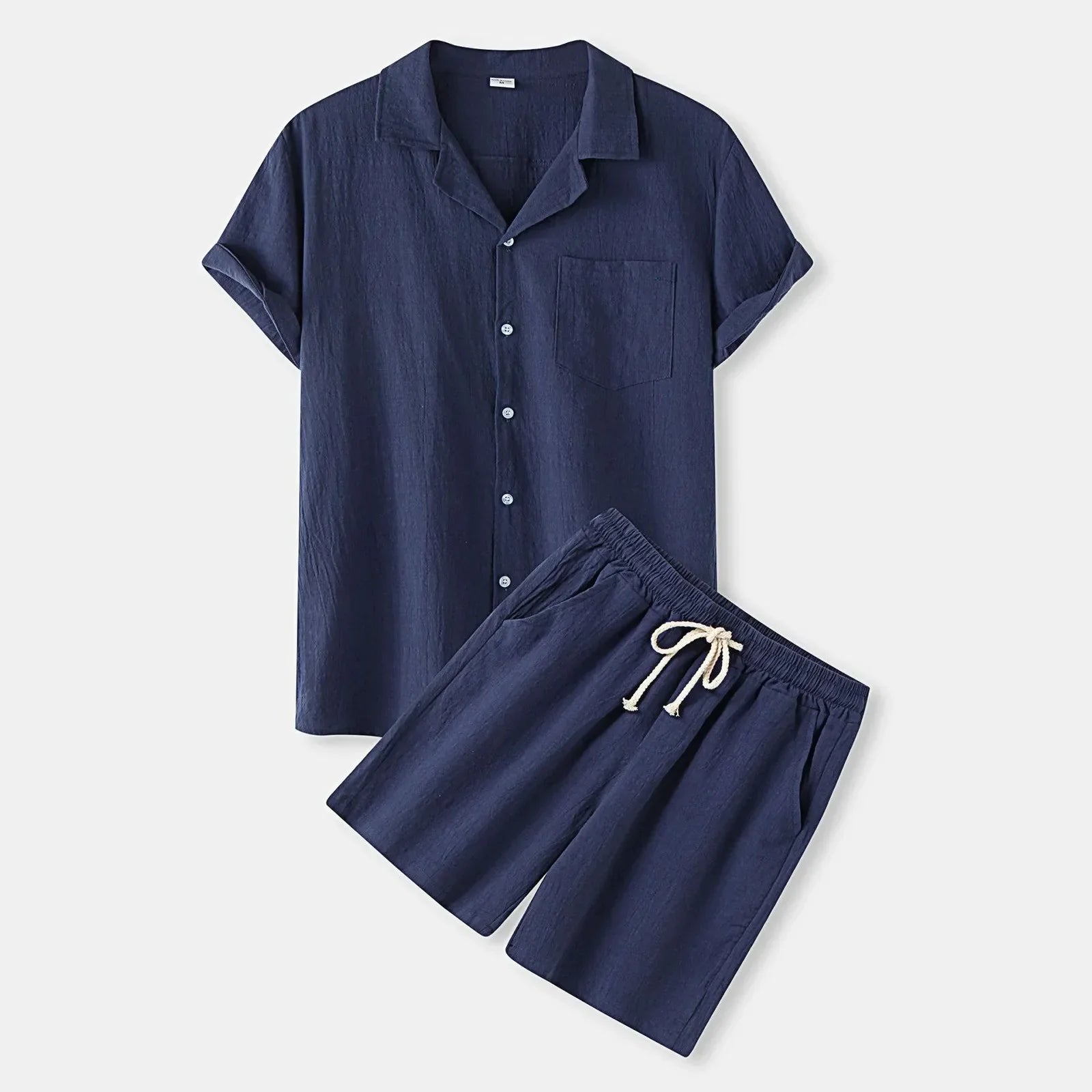 Komplet męski koszula szorty letni | Stylowy letni model