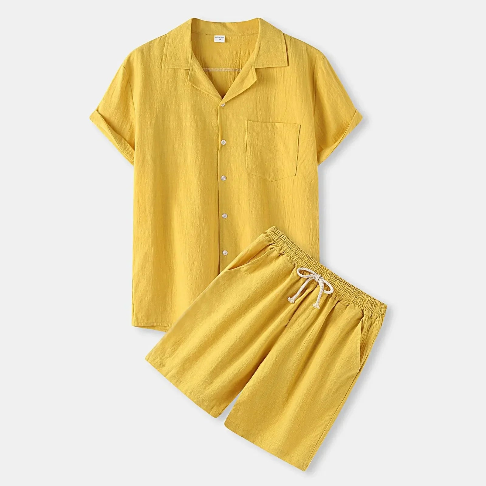Komplet męski koszula szorty letni | Stylowy letni model