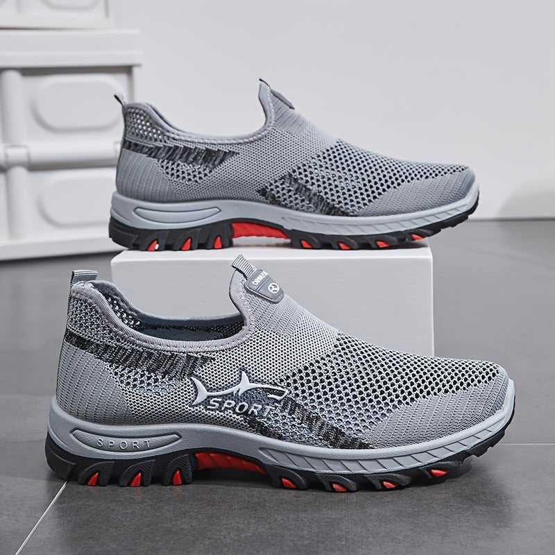 Męskie Sneakersy Slip-On z Ażurową Cholewką