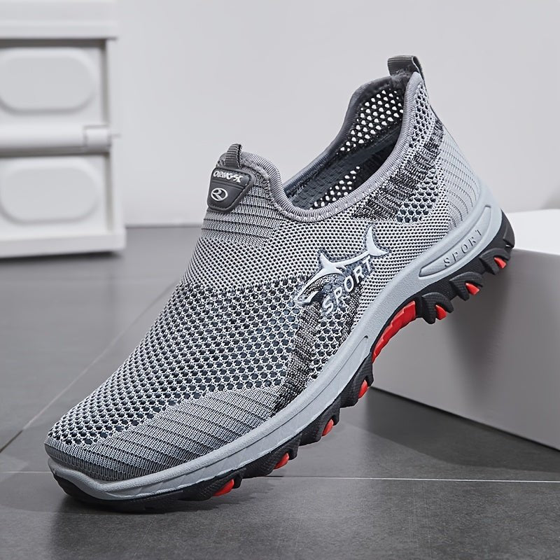 Męskie Sneakersy Slip-On z Ażurową Cholewką