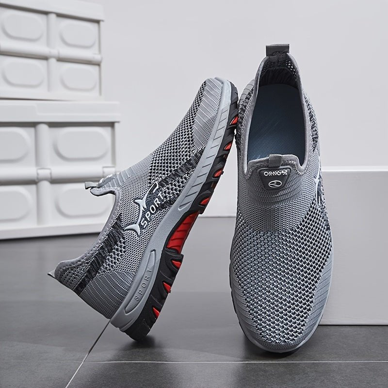 Męskie Sneakersy Slip-On z Ażurową Cholewką