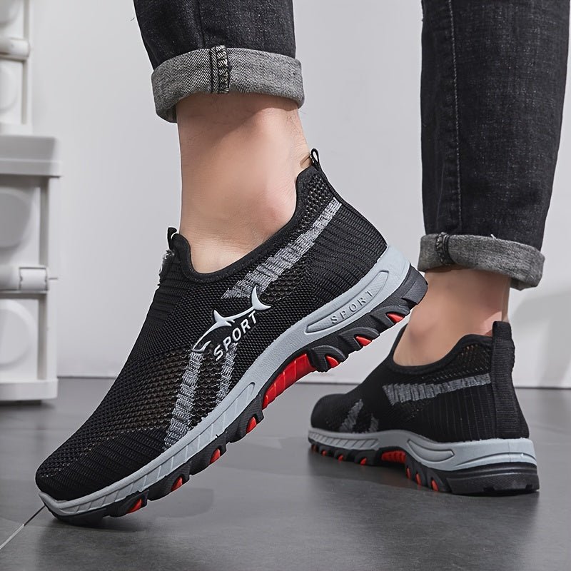 Męskie Sneakersy Slip-On z Ażurową Cholewką
