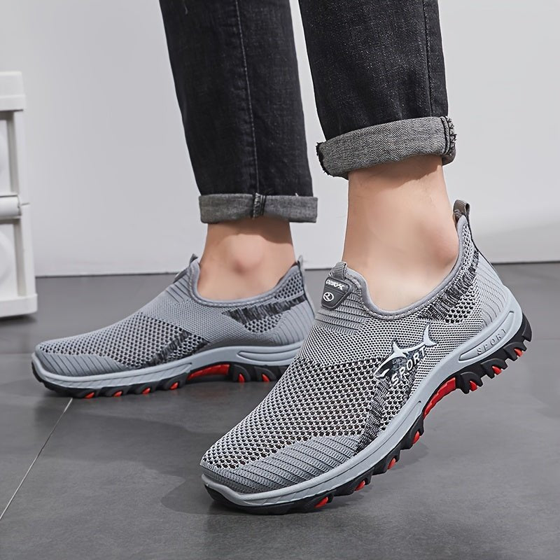 Męskie Sneakersy Slip-On z Ażurową Cholewką