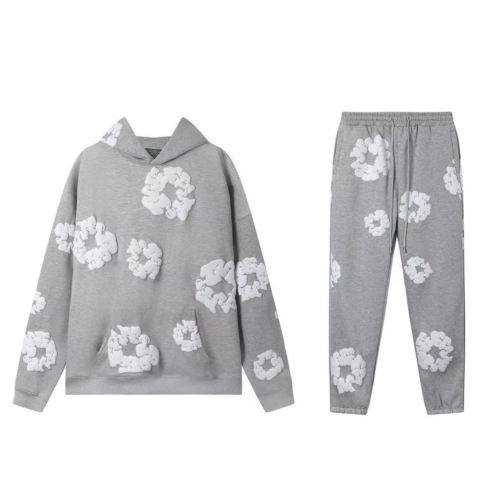 Unisex Komplet Dresowy z Kwiatowym Nadrukiem