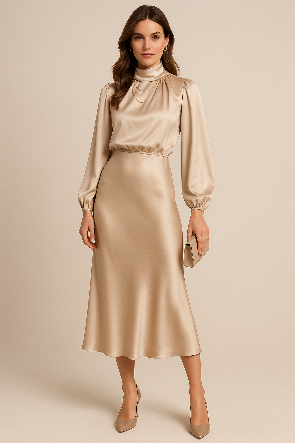 Letnia sukienka midi damska | Nowoczesny elegancki model