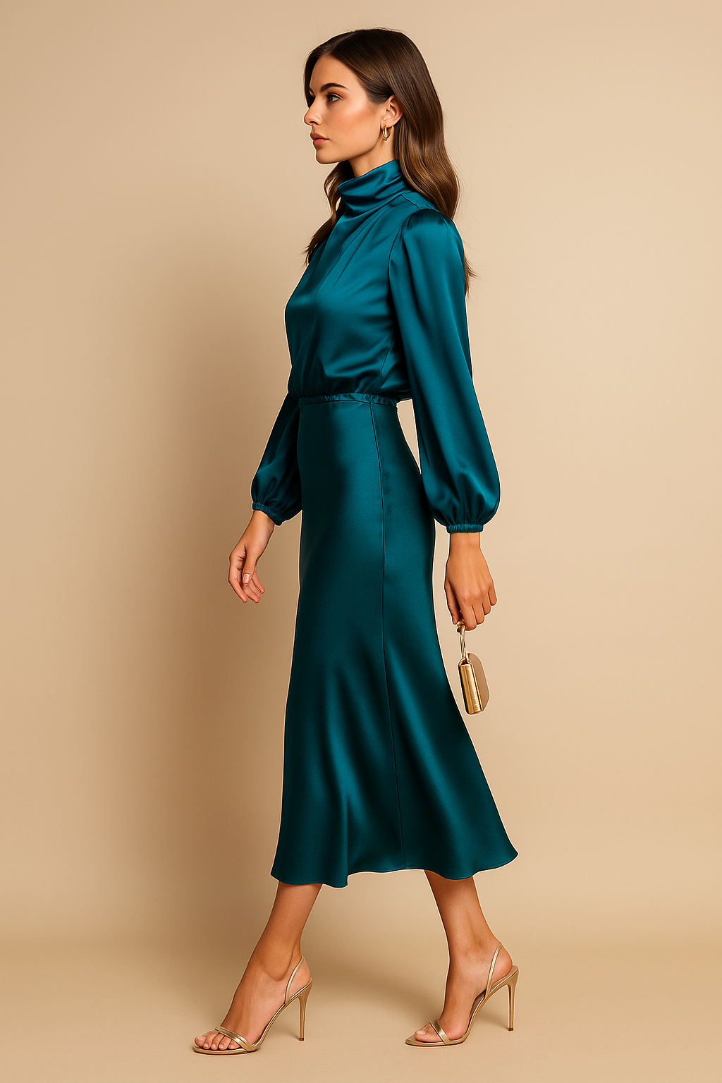 Letnia sukienka midi damska | Nowoczesny elegancki model