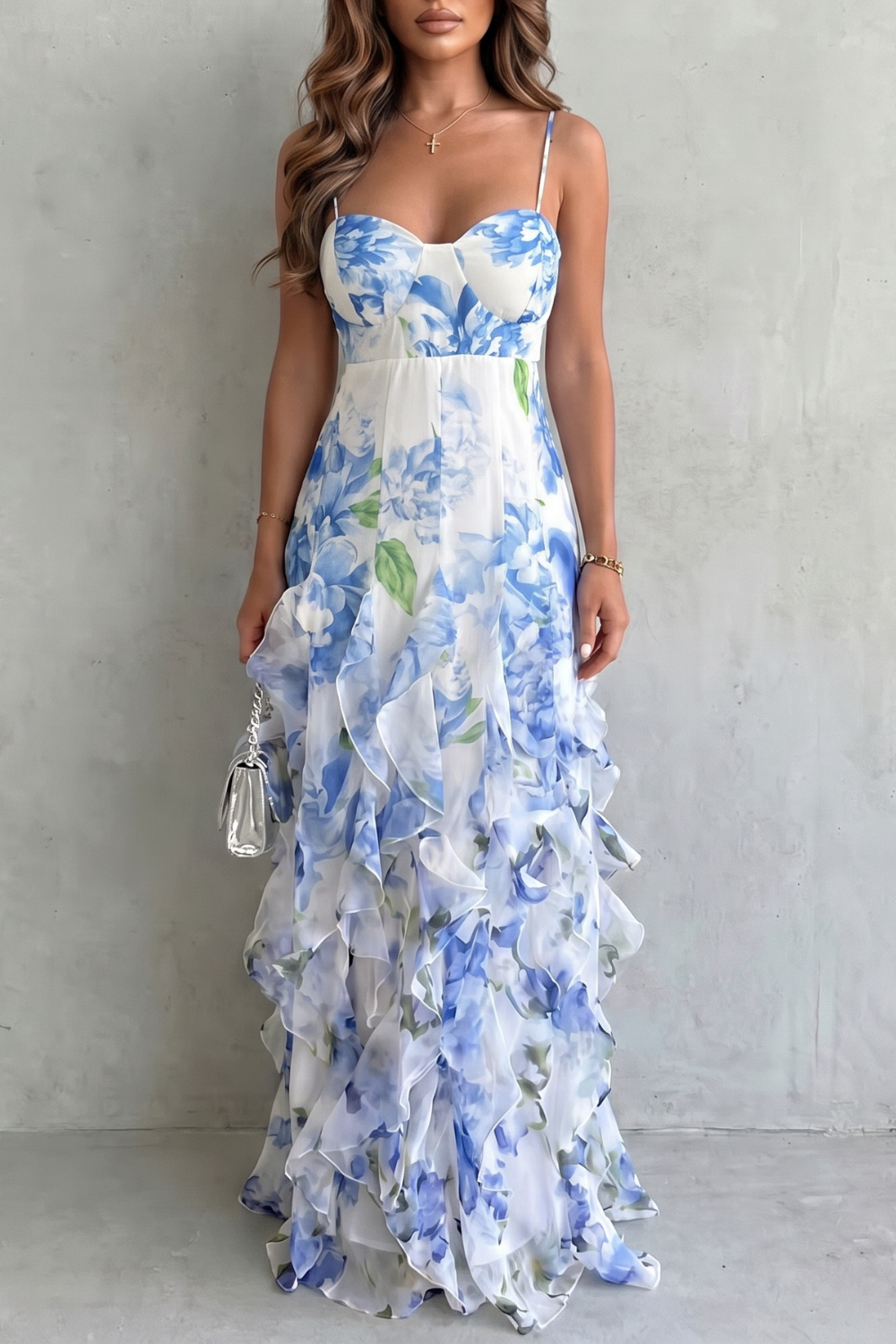 Wieczorowa sukienka maxi | Nowoczesny elegancki model