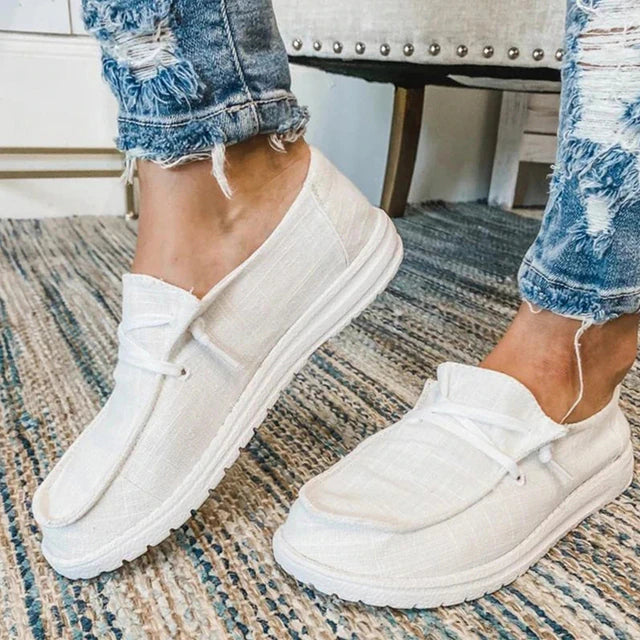 Damskie buty sznurowane o tekstylnej cholewce