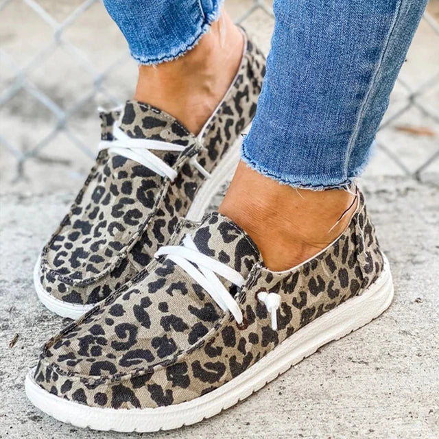 Damskie buty sznurowane o tekstylnej cholewce