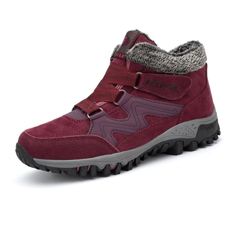 Damskie buty zimowe w kroju trekkingowym z obszyciem