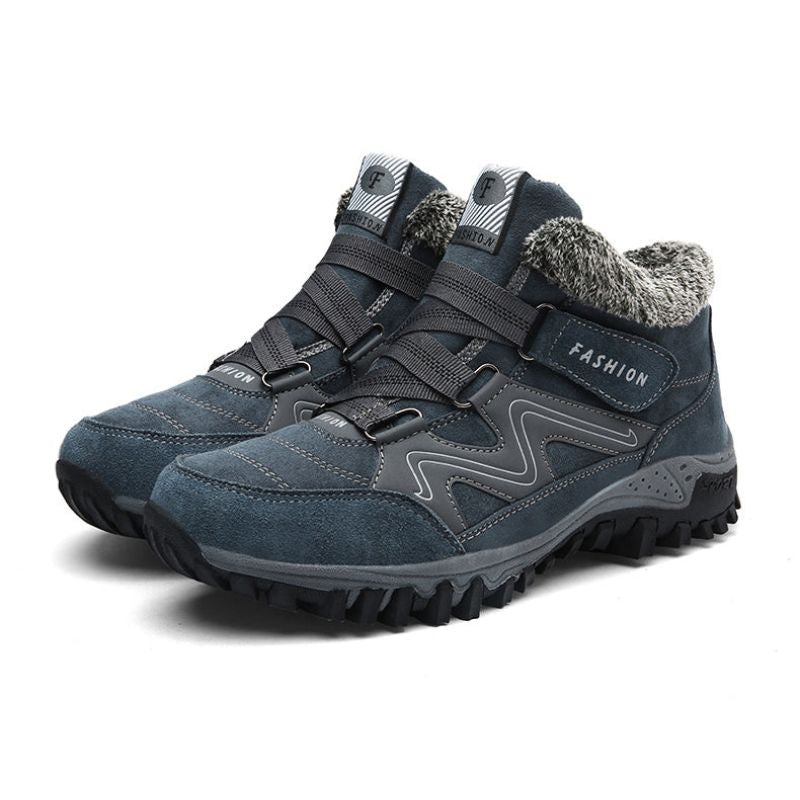 Damskie buty zimowe w kroju trekkingowym z obszyciem