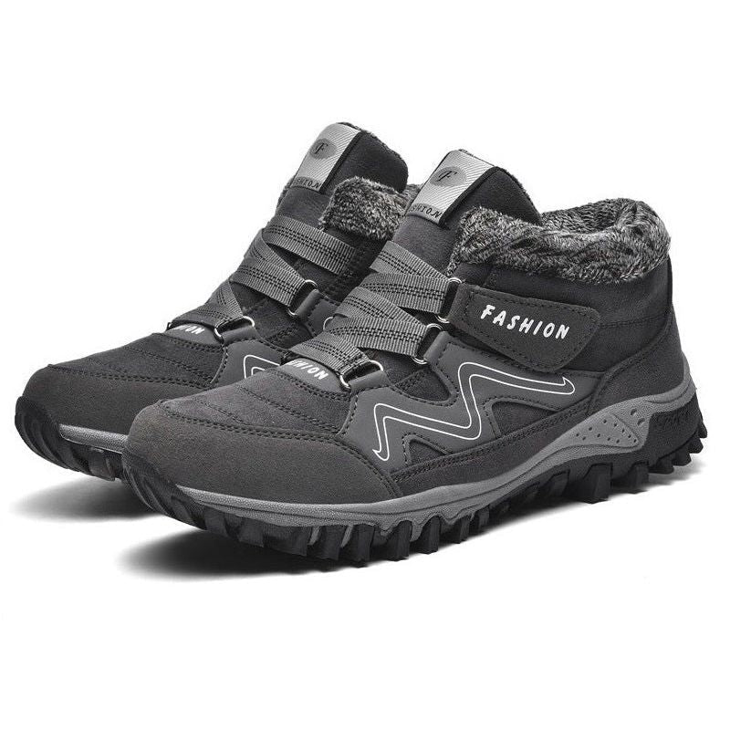 Damskie buty zimowe w kroju trekkingowym z obszyciem