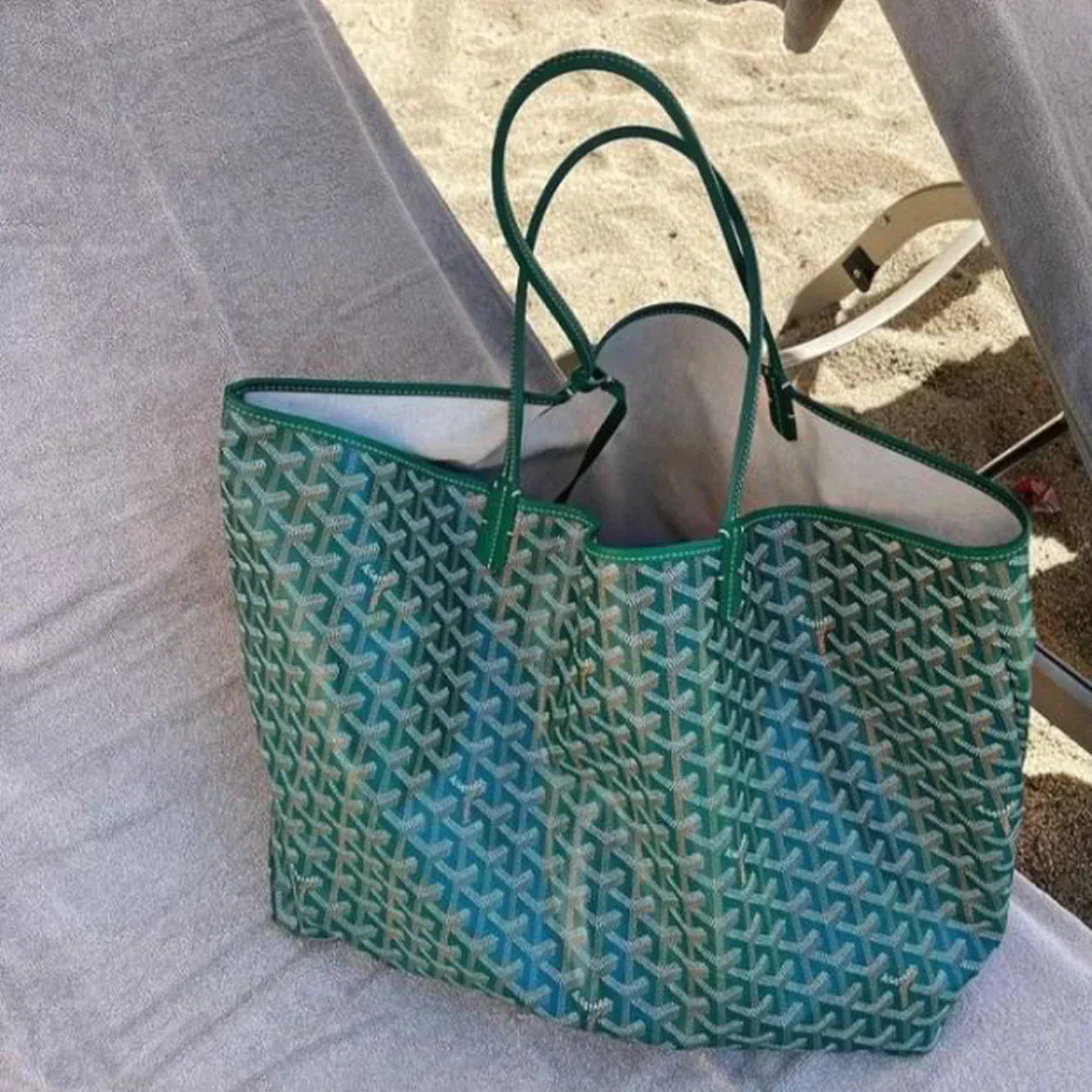 Damska Torba Shopper z Geometrycznym Wzorem