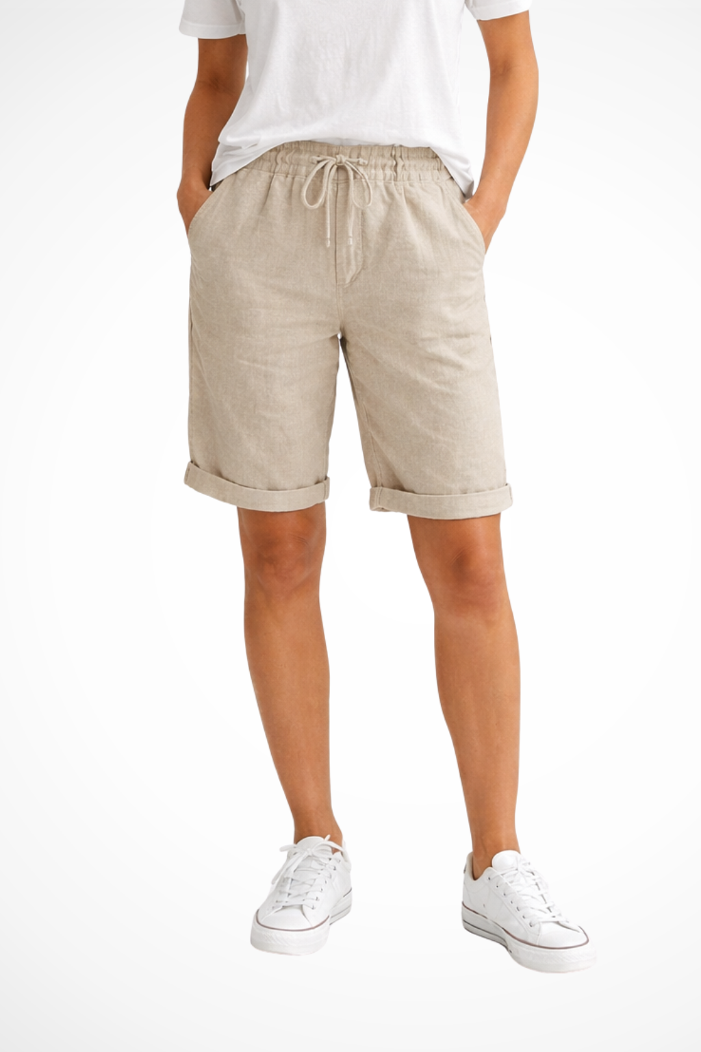 Damskie spodnie capri relaxed fit na co dzień | Swobodny model na lato