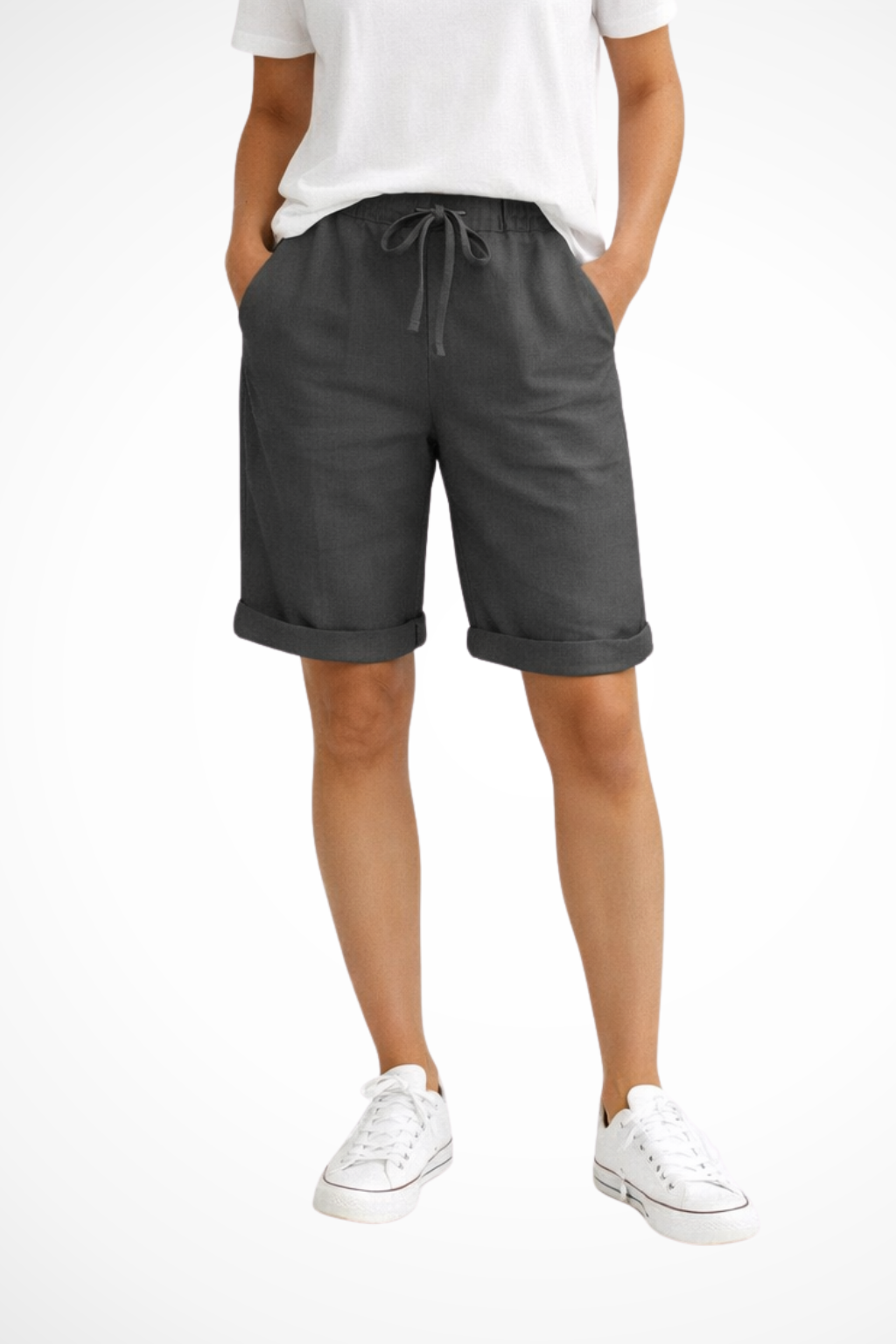 Damskie spodnie capri relaxed fit na co dzień | Swobodny model na lato