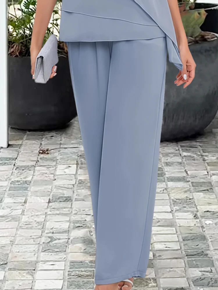 Komplet damski elegancki bluzka spodnie | Elegancki letni zestaw