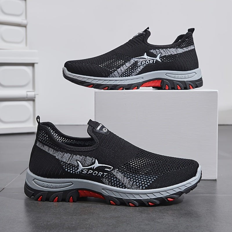 Męskie Sneakersy Slip-On z Ażurową Cholewką