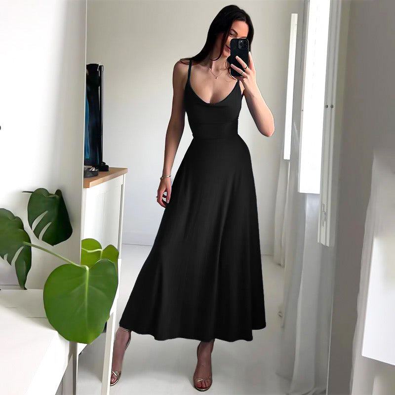 Sukienka maxi bez ramiączek | Stylowy model na ciepłe dni
