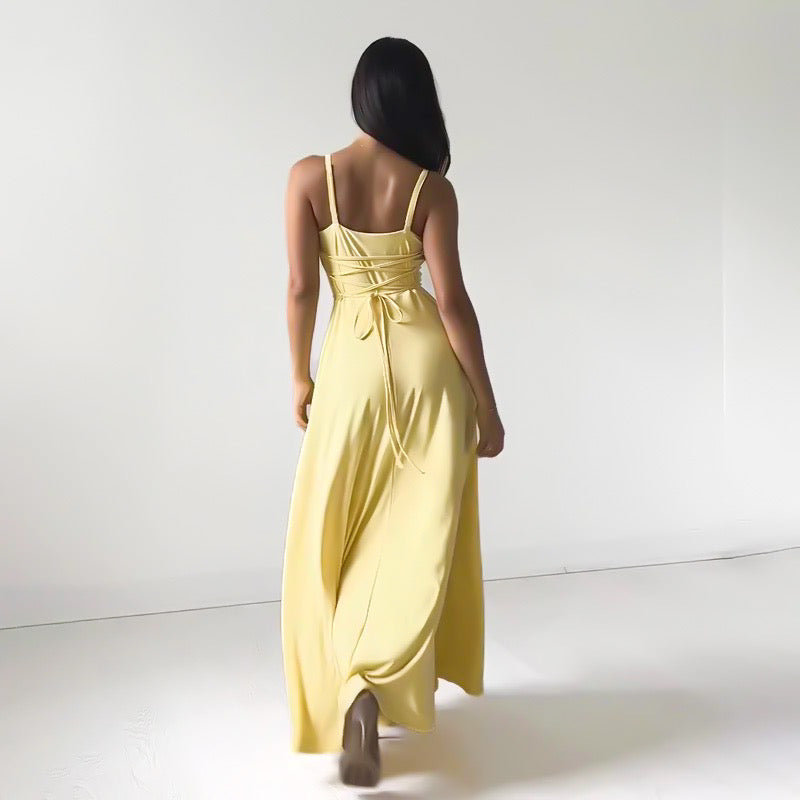Sukienka maxi bez ramiączek | Stylowy model na ciepłe dni