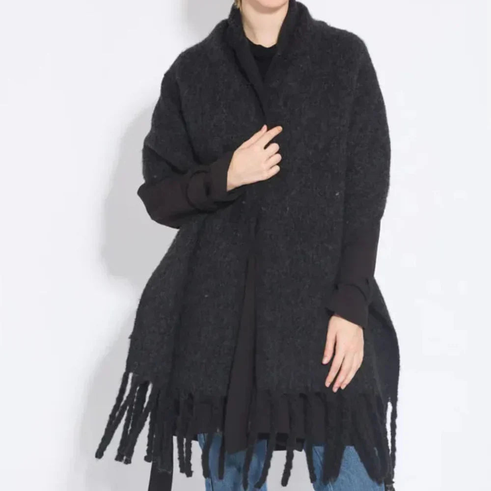 Damski szal o długości 240 cm w kroju oversize